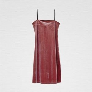 Forever 21 Dusty Rose Velvet Minidress w/ Adjustable Straps